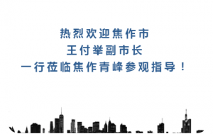 熱烈歡迎焦作市王付舉副市長(zhǎng)一行蒞臨焦作青峰參觀指導(dǎo)！