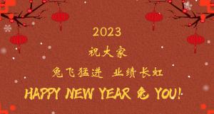 時間流逝的腳步，擋不住我們對過去的回望， 遠方未知的艱苦，奪不走我們對前程的向往。 2023，祝大家兔飛猛進  業(yè)績長虹！
